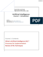 Artificial Intelligence: Course 1 - Introduction