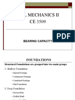 Soil Mechanics Ii CE 3509: Bearing Capacity