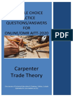 MCQs on Carpenter Trade Theory