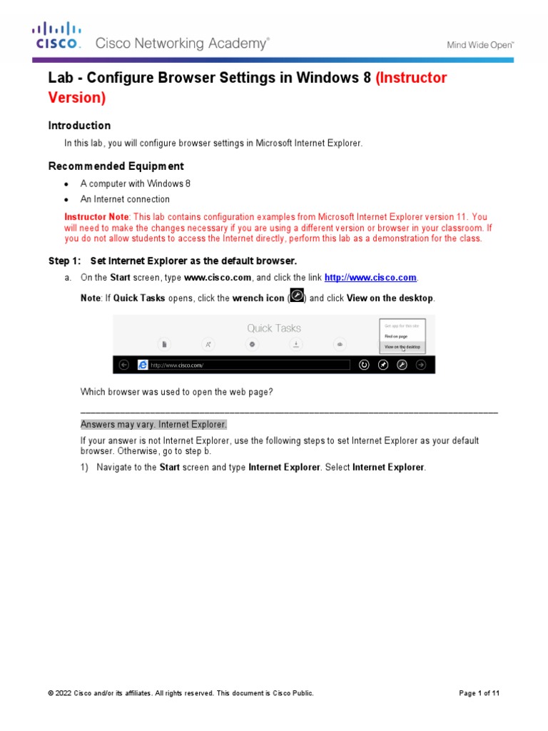 LAB CONFIGURE BROWSER SETTINGS visual data 5