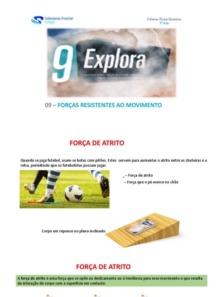 09 - Forcas Resistentes Ao Movimento | PDF | Atrito | Força