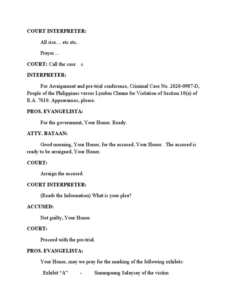 Script-V 1 0 | PDF | Witness | Testimony