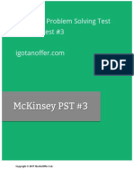 Mckinsey PST #3: Mckinsey Problem Solving Test Practice Test #3