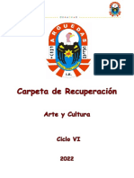 Carpeta de Recuperación y Sus Recursos de Arte y Cultura 2022