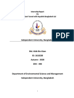 Internship Report on Disinfectant Tunnel with Aqualink Bangladesh Ltd