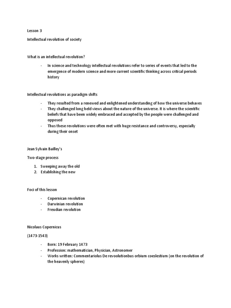 Lesson 3 SCIENCE AND TECHNOLOGY PDF Psychoanalysis Nicolaus