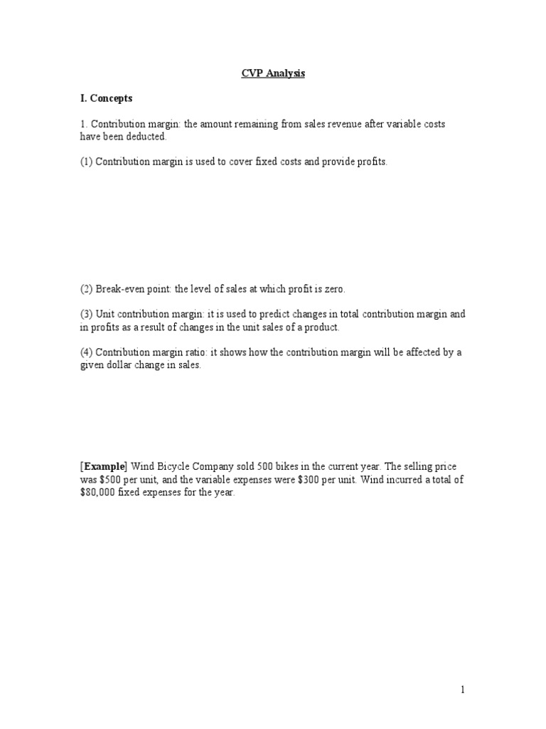 CVP Analysis: Key Concepts and Methods | PDF | Management Accounting ...