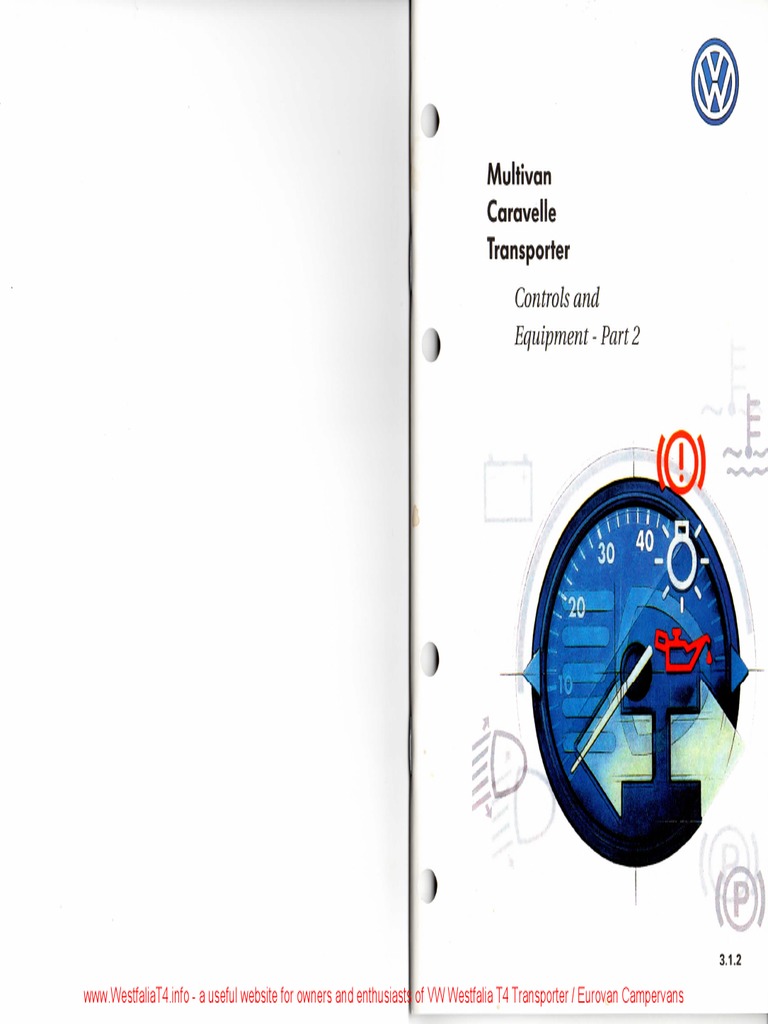 2000 VW T4 Owners Handbook Part 2WestfaliaWM PDF Ventilation