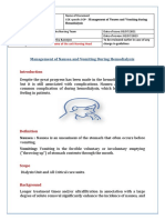 Management of Nausea and Vomiting During Hemodialysis: Approved By: Write Name of The Unit Nursing Head