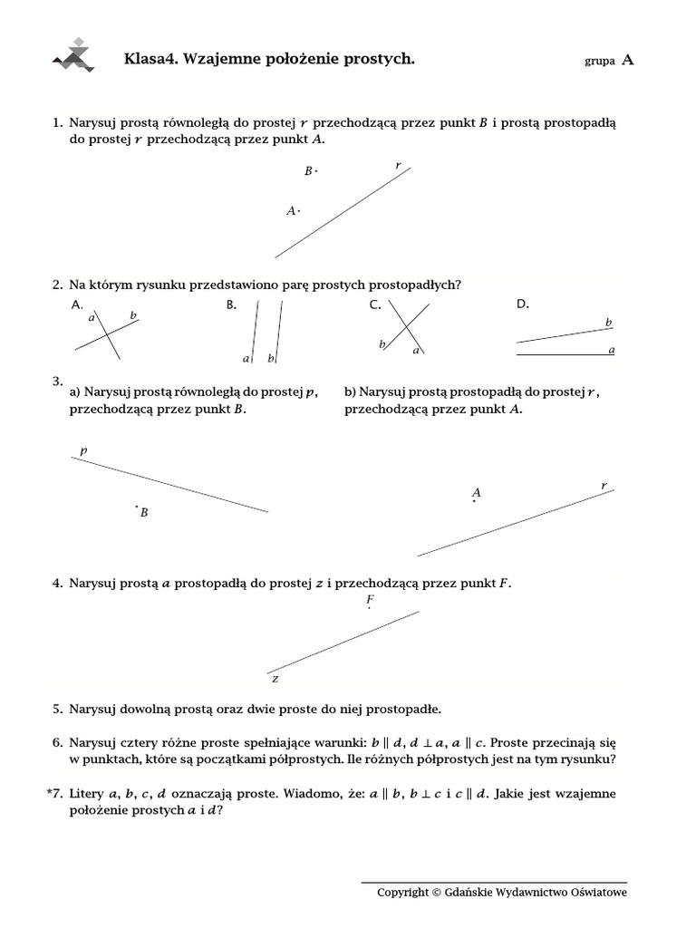 Narysuj Prostą Prostopadłą Do Prostej K