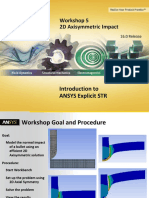Workshop 5 2D Axisymmetric Impact: Introduction To ANSYS Explicit STR