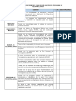 Tecnovigilancia Lista de Chequeo