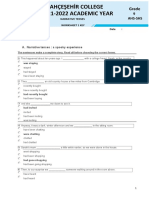 Narrative Tenses WS1 Key