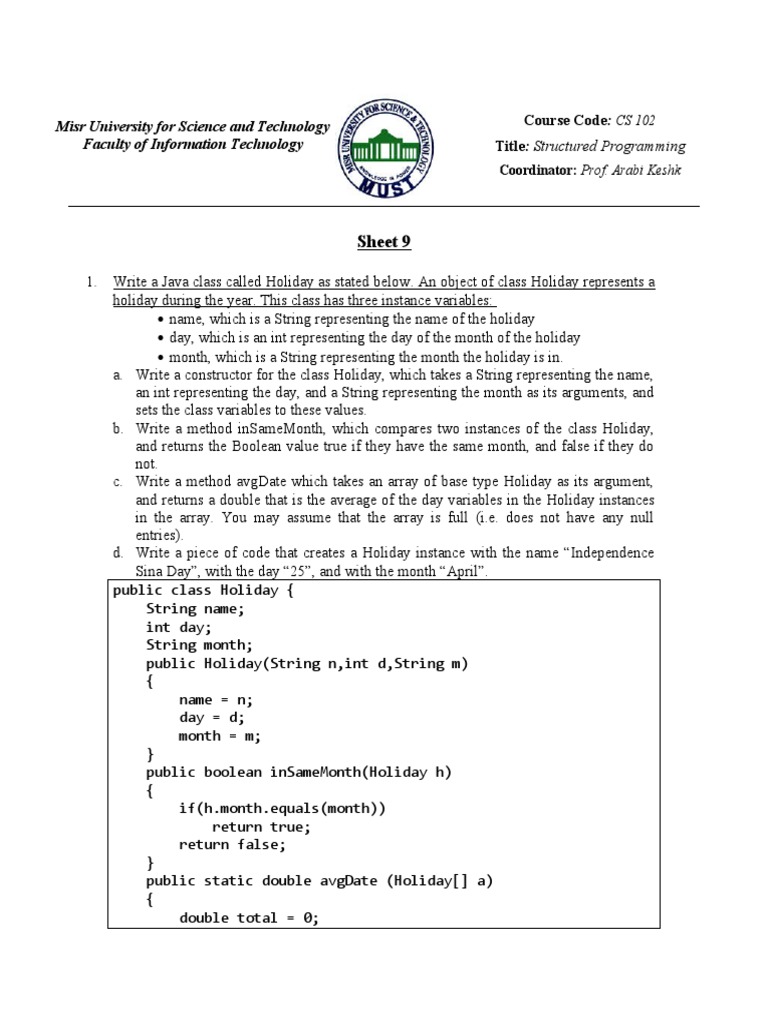 Sheet 9 | PDF