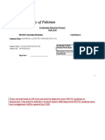 Virtual University of Pakistan: Evaluation Sheet For Project