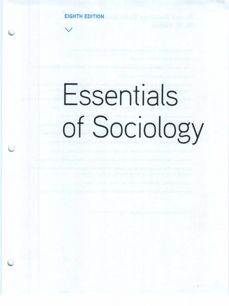 Essentials of Sociology: Eighth Edition | Download Free PDF | Deviance ...