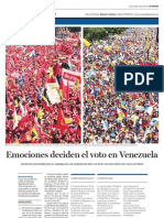Emociones deciden el voto en Venezuela