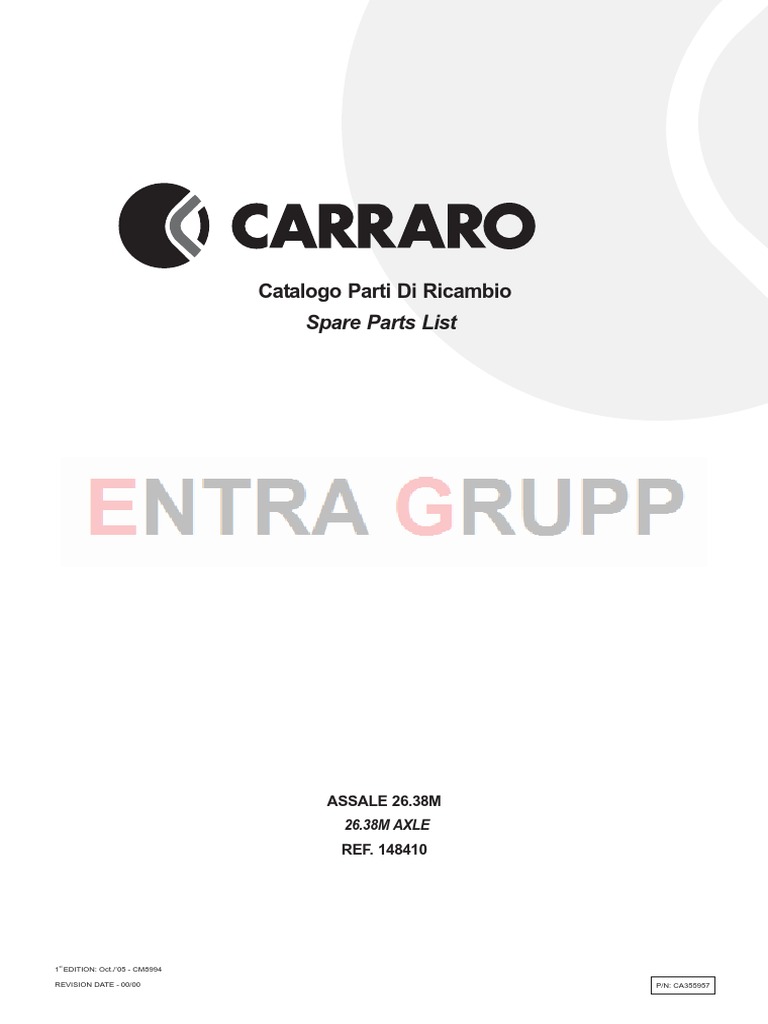 Catalogo Parti Di Ricambio: Spare Parts List | PDF