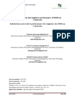 Job Satisfaction and Employee Performance of SMEs in Cameroon