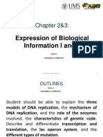 Chapter 2&3 Expression of Biological Information I and II