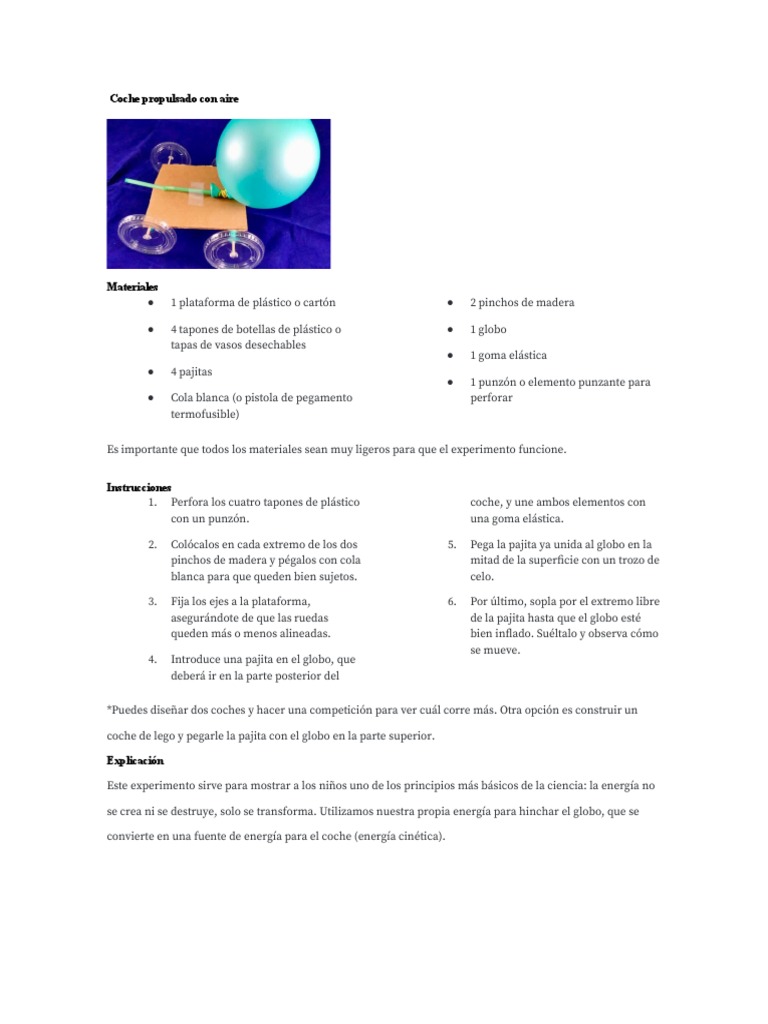 Coche Propulsado Con Aire PDF