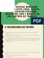 Norma Oficial Mexicana EPP selección, uso y manejo