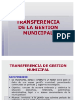 Transfer en CIA Municipal