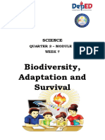 Biodiversity, Adaptation and Survival - Module 5 Week 7