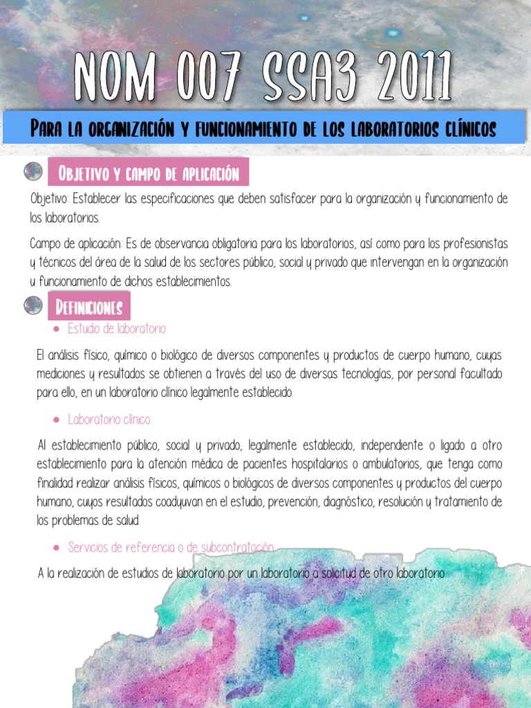 Nom 007 Ssa3 2011 Pdf Laboratorios Laboratorio Médico