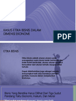 Kasus Etika Bisnis Dalam Dimensi Ekonomi