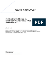 Getting Started Guide For Windows Home Server 2011
