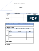 Propuesta de Esquema de La Sesión de Aprendizaje 2022