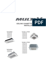 Ceiling Cassette Indoor Unit Installation Manual: One-Way Models Four-Way 2' X 2' Models