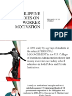 Some Philippine Studies On Worker Motivation: Fernando W. de Guzman