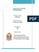 Student Management System: REPORT (2022)