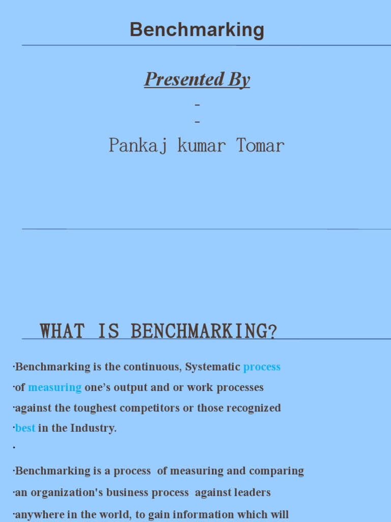 Bench Marking | PDF | Benchmarking | Business
