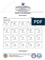 Project To468 Worksheet Warrior-Stage 2 NAME: - SCORE: - Find The Sum