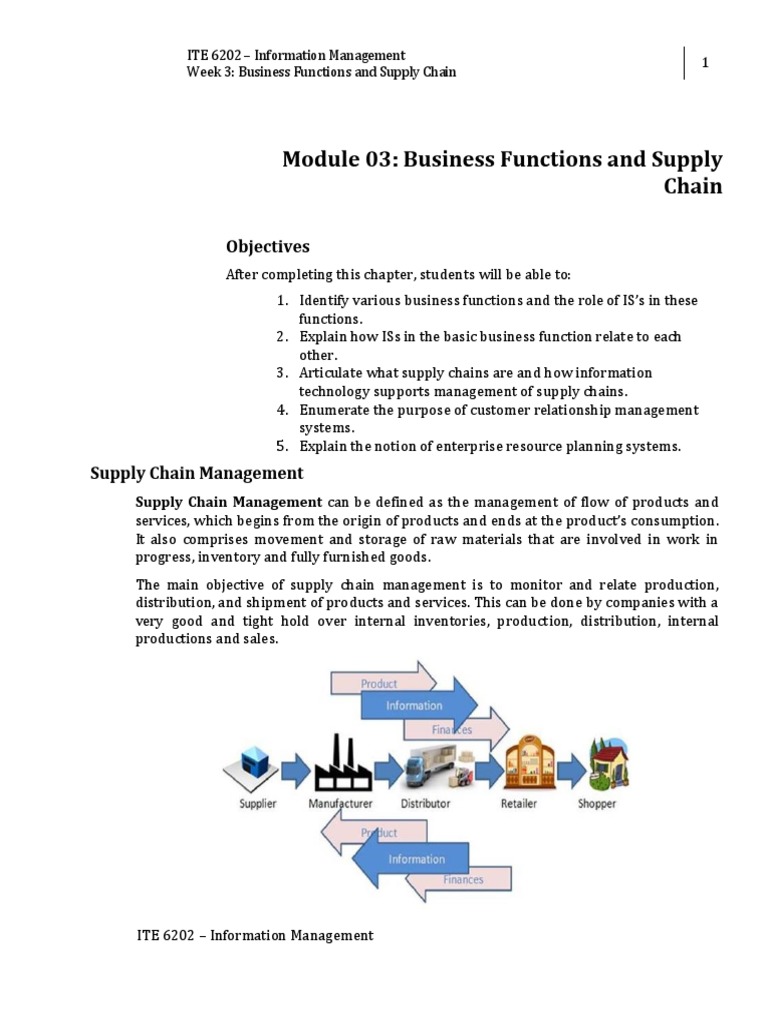 Key Functions of Supply Chain Management | PDF | Supply Chain | Supply ...