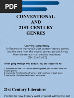 Conventional AND 21St Century Genres