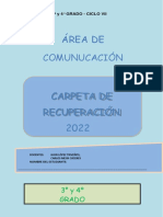 Carpeta de Recuparación - Comunicación 3ro y 4to