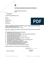 Formulir Permohonan Kredit Modal Kerja (Perorangan)