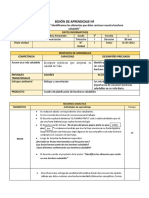 Sesión de Aprendizaje Lonchera Saludable