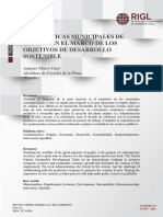 Las Politicas Municipales de Empleo en El Marco de Los Objetivos de Desarrollo Sostenible