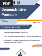 February 2-4 - Demonstrative Pronouns