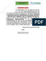 Comunicado Recojo y Destruccion de Criaderos Nov2021