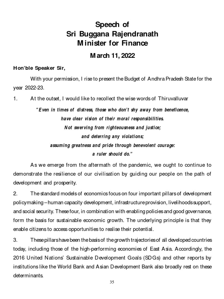 AP Budget Speech 202223 EM PDF Sustainability Infrastructure