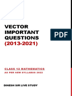 Vector Important Questions: Class 12 Mathematics