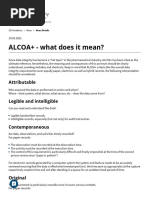 Data Integrity Principles of Alcoa+ | PDF