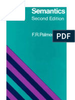 Palmer F R Semantics A New Outline