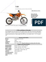 2005 KTM 85 SX 19 16 Specification
